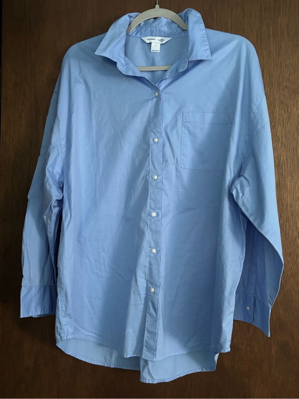 Old Navy Oversized Button-Down Shirt | Light Blue | Women’s Large